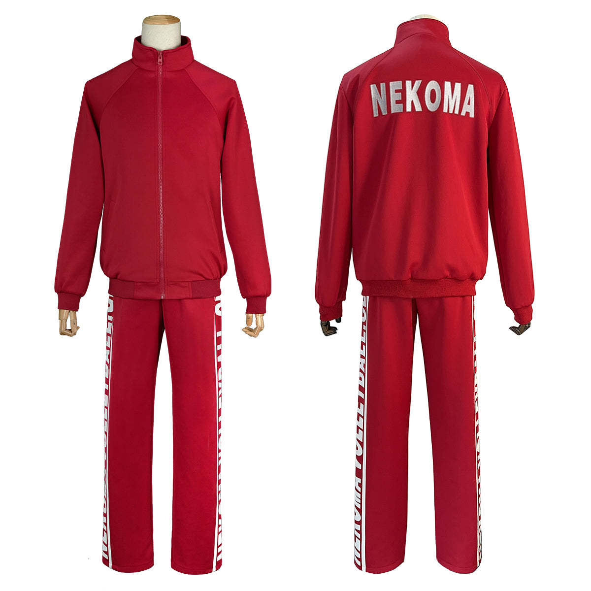 HOLOUN Anime Nekoma High School Uniform Kuroo Tetsuro Kozumekenma Cosplay Costume Embroidery Full-zip Daily Tracksuit Sportwear