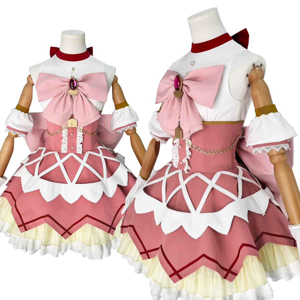 HOLOUN Kaname Madoka Anime Puella Magi Madoka Magica Cosplay Costume Halloween Christmas Gift Convention Battle Dress