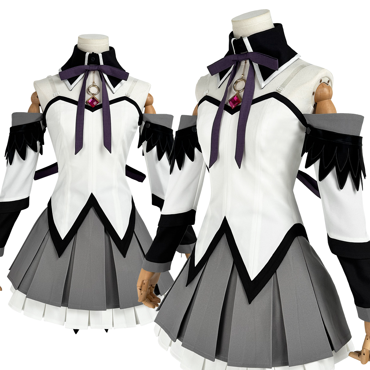 Pre-sale HOLOUN Homura Akemi Anime Puella Magi Madoka Magica Cosplay Costume Halloween Christmas Convention Party Top Skirt Headband