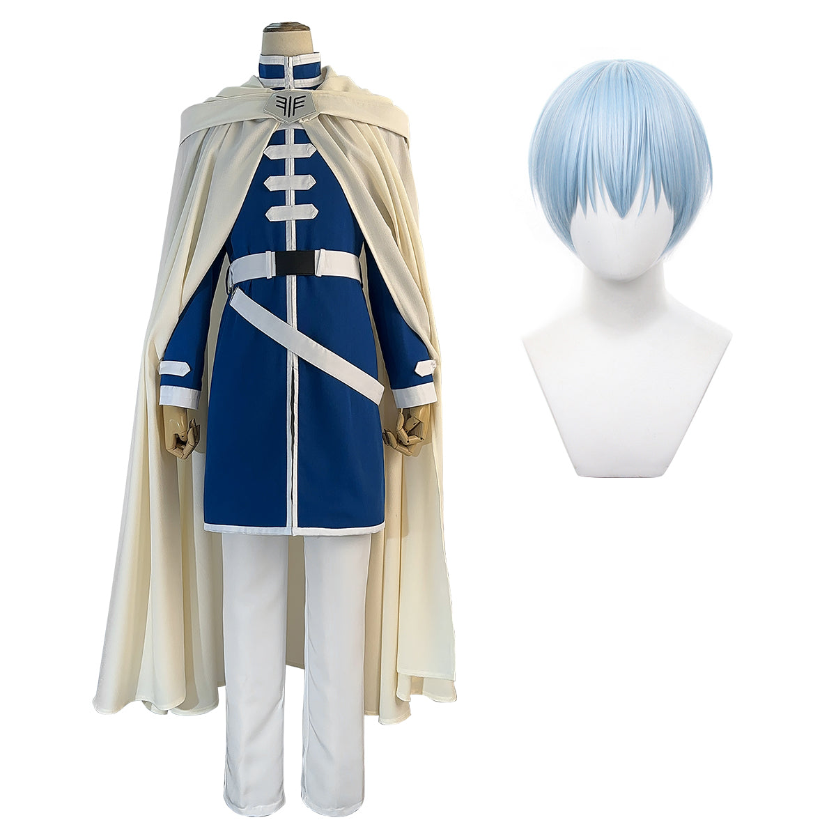 HOLOUN Frieren Beyond Journey's End Anime Himmel Cosplay Costume Wig Shawl Cloak Coat Pants Rose Net Synthetic Halloween Christmas