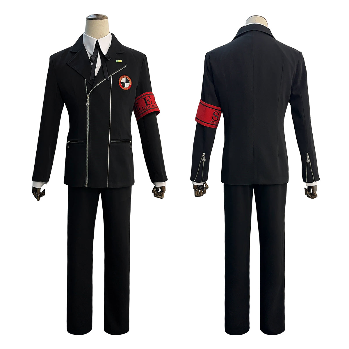 HOLOUN Game P3 Makoto Yuki Cosplay Costume Wig Gekkoukan High School Uniform Embroidery Suit Pants Shirt Daily Wearing Gift