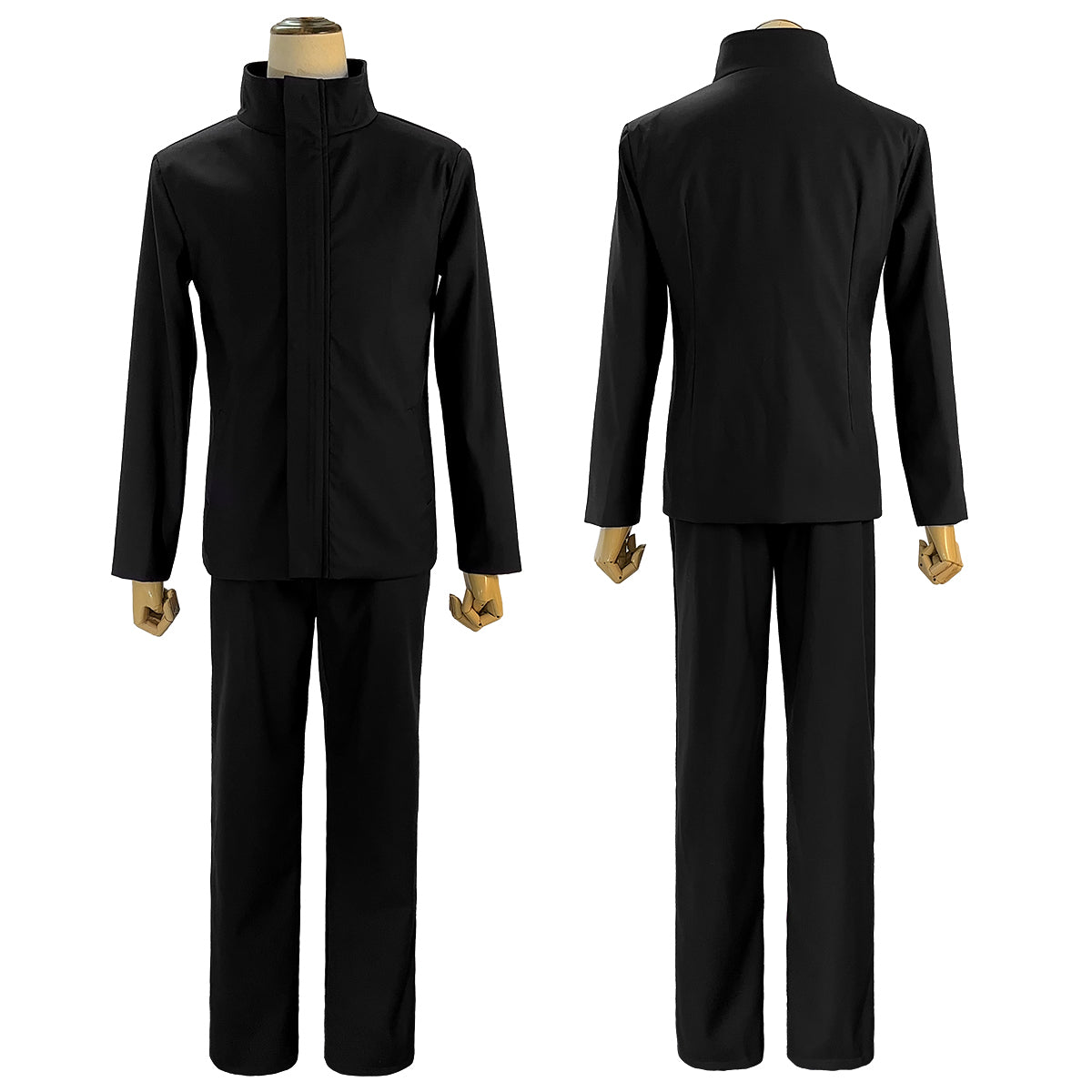 HOLOUN Jujutsu JJK Manga Anime Satoru Gojo Cosplay Costume Shibuya Incident Black Uniform Patch Wig Rose Net Synthetic Halloween