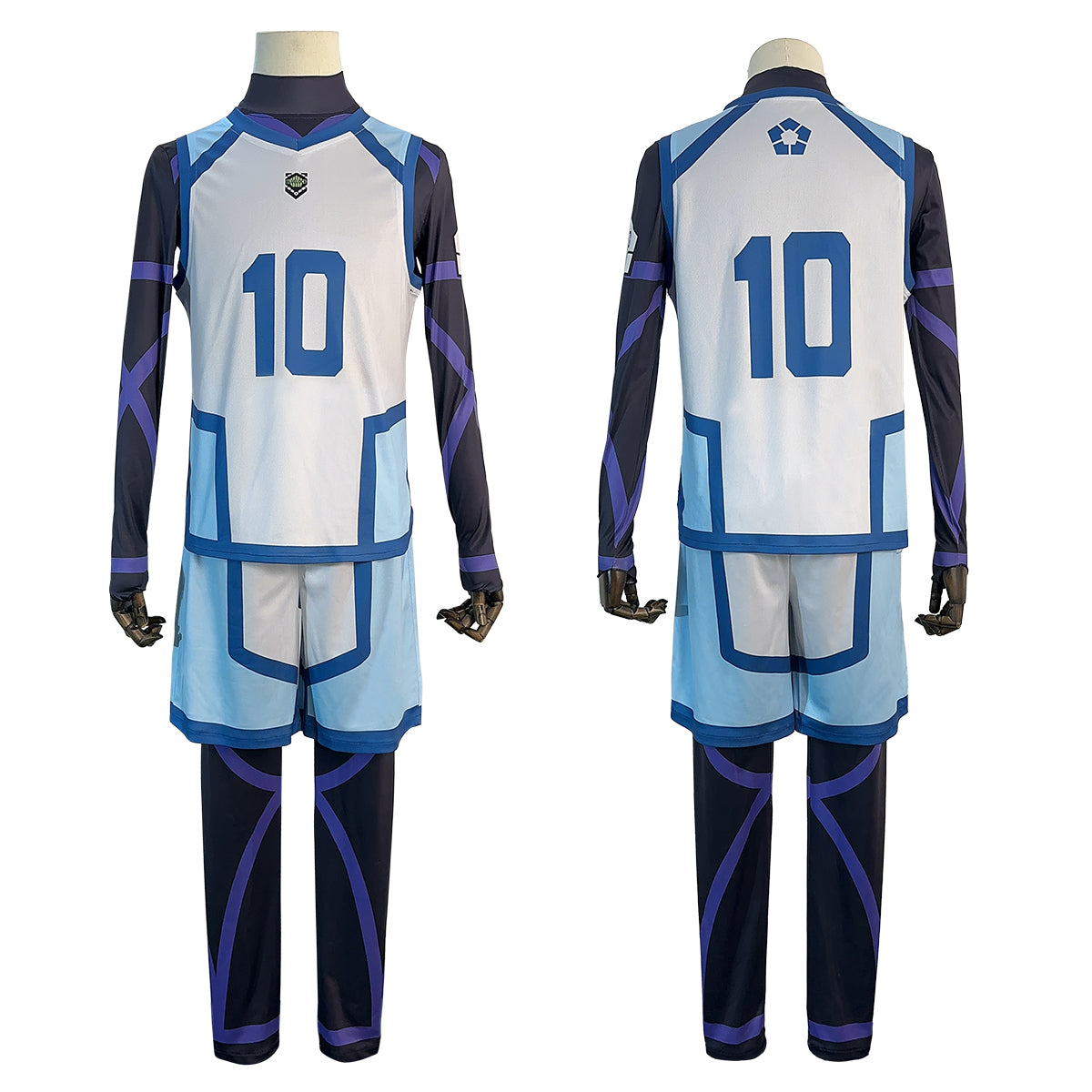 HOLOUN Anime Reo Mikage Cosplay Costume Wig NO.10 Training Jerseys 4PCS Football Uniform Daily Wear Cos Gift