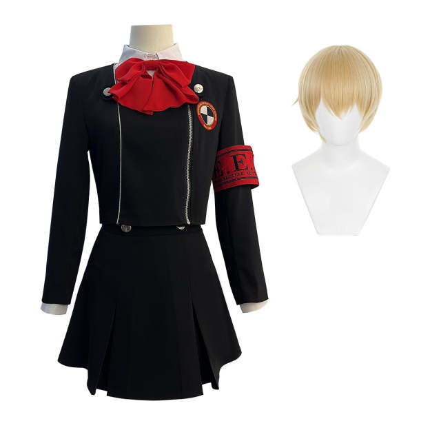 HOLOUN Game P3 Aegis Cosplay Costume Gekkoukan High School Uniform Embroidery Suit Skirt Shirt Daily Wearing Gift