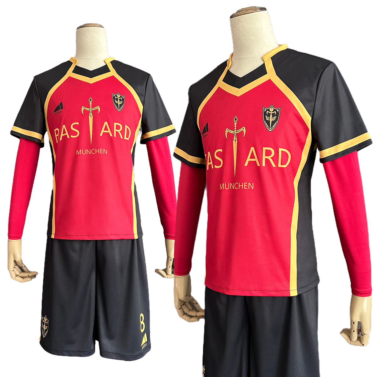 Pre-Sale HOLOUN Ness Kaiser Isagi Anime Cosplay Costume Bastard Munchen Embroidery Football Jersey Uniform Halloween Convention Christmas