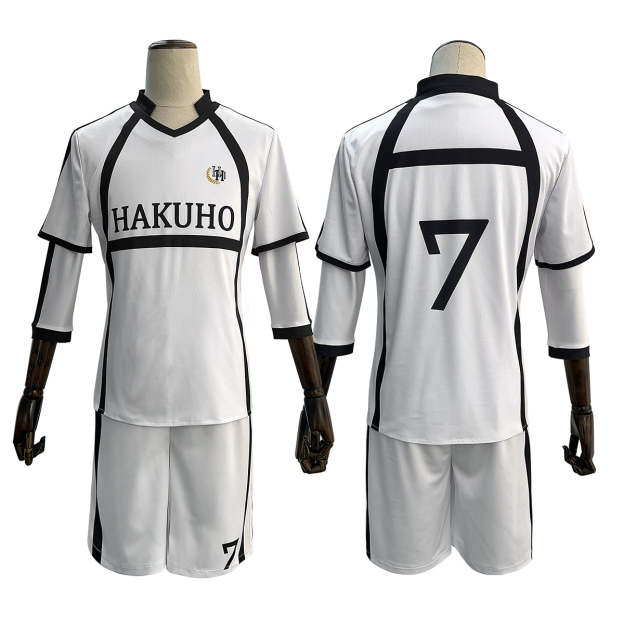 HOLOUN Anime NAGI NO.7 Cosplay Costume Jersey Wig Rose Net Football Soccer Uniform Daily Sport Wearing