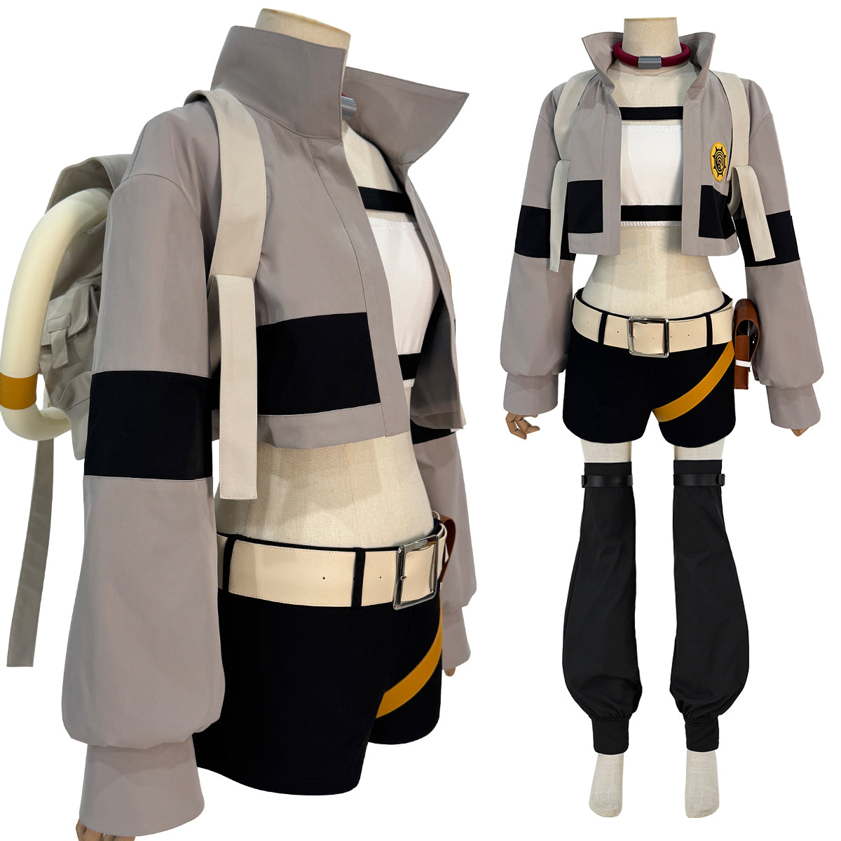 HOLOUN Gachiakuta Anime Riyo Cosplay Costume Convention Halloween Christmas Embroidery Top Vest Short Backpack Waist Bag