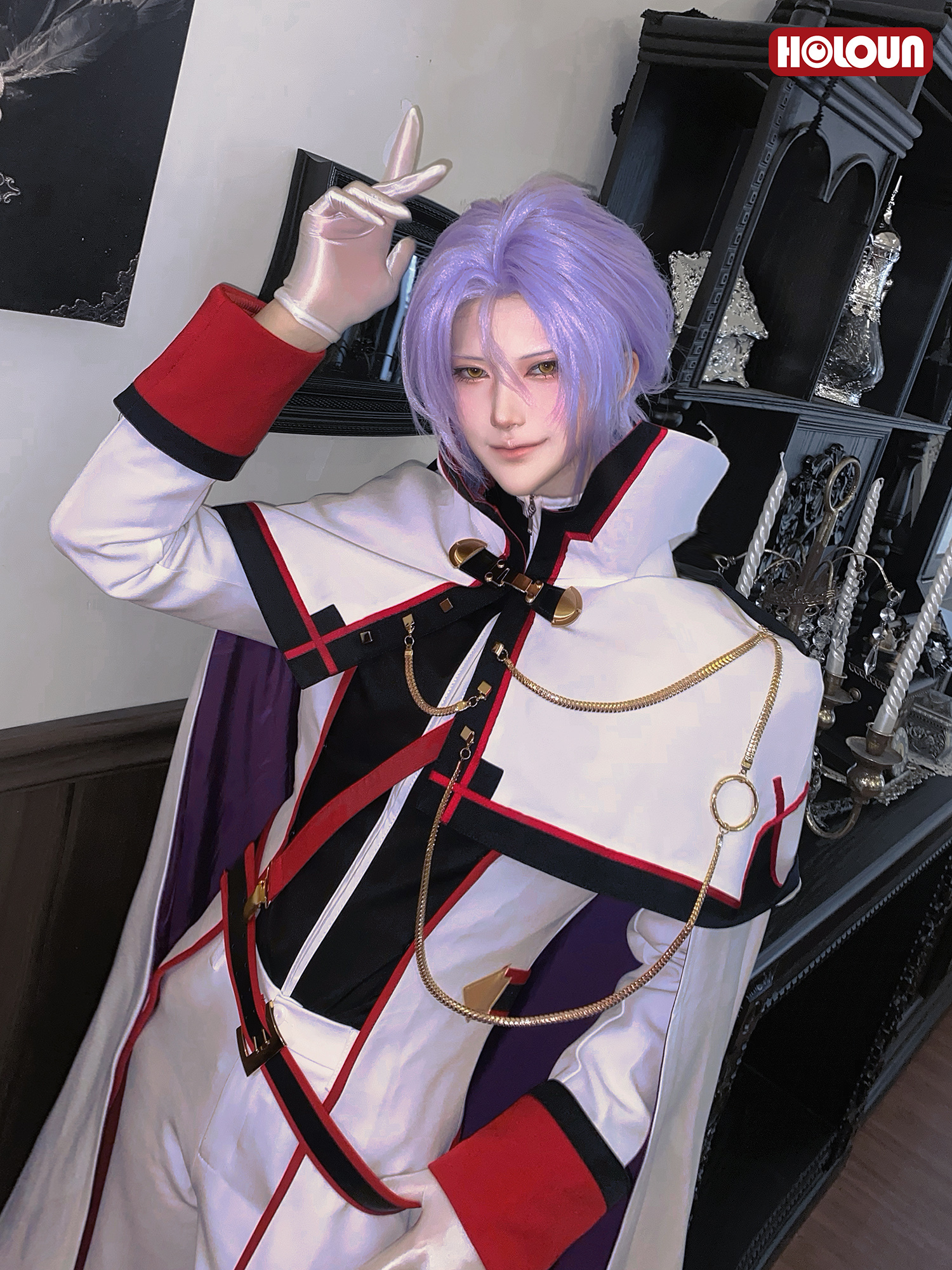 HOLOUN Julius Juukulius Cosplay Costume Zero Anime Convention Halloween Christmas Party Cloak Coat Pants Gloves Belt