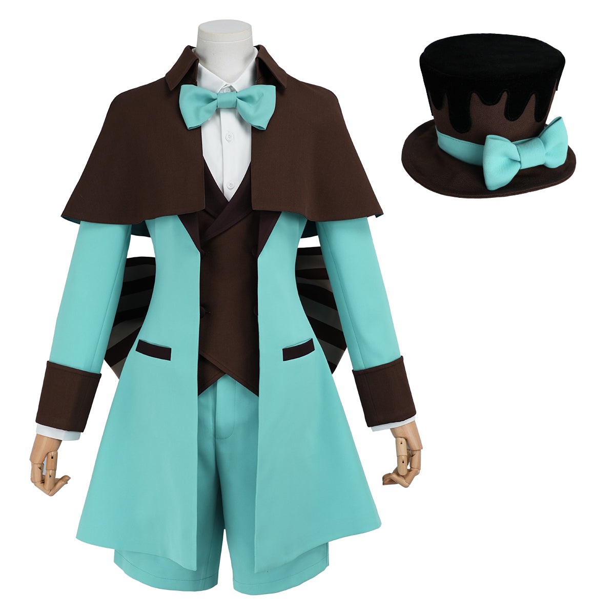 Pre-sale HOLOUN Anime Ciel Phantomhive Mint Chocolate Valentine Cosplay Costume Coat Shawl Short Hat Bow Convention Halloween Outfit