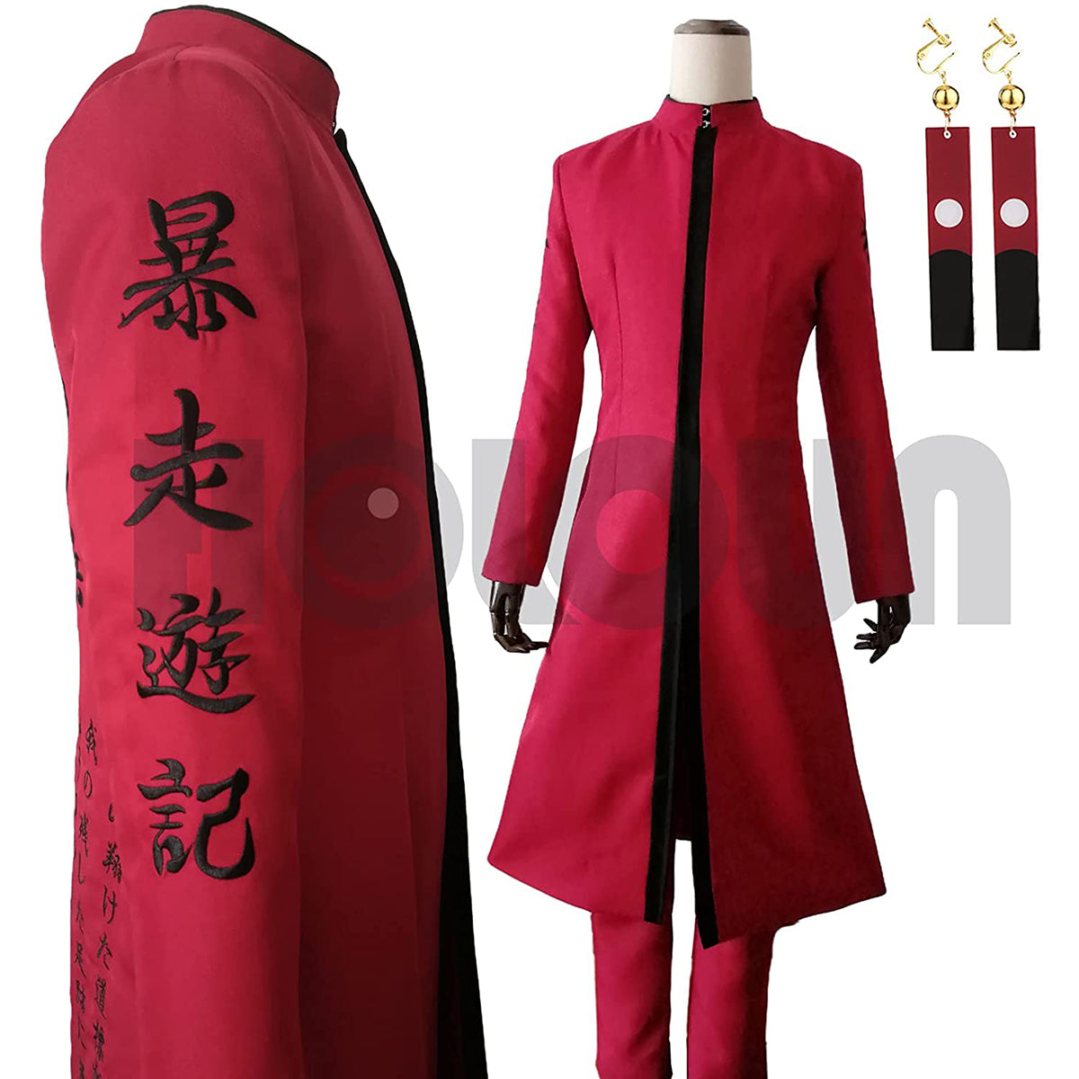 HOLOUN Tokyo Anime Cosplay Costume Izana Kurokawa President of Tenjiku Embroidery Style 3PCS Sets Jacket Dress Up Halloween New