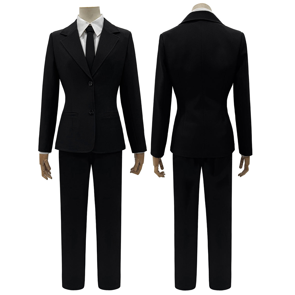 HOLOUN Chainsaw Anime Denj Aki Cosplay Costume Wig Halloween Christmas Convention Black Suit Shirt Pant Tie Daily