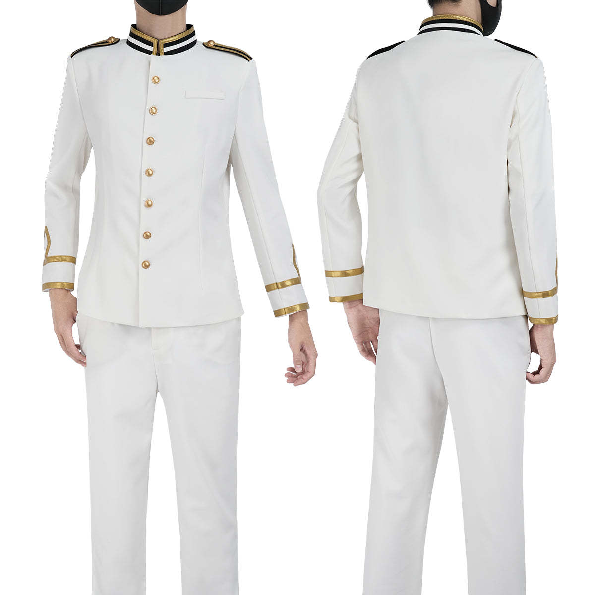 HOLOUN Axis Powers Anime Kiku Cosplay Costume White Uniform Jacket Pants Cos Convention Gift Daily Wear