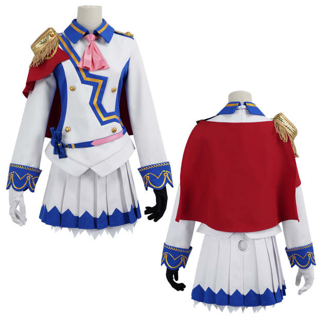 HOLOUN Derby Game Tokai Teio Cosplay Costume Halloween Convention Christmas Red Shawl JK Skirt Gloves Gift