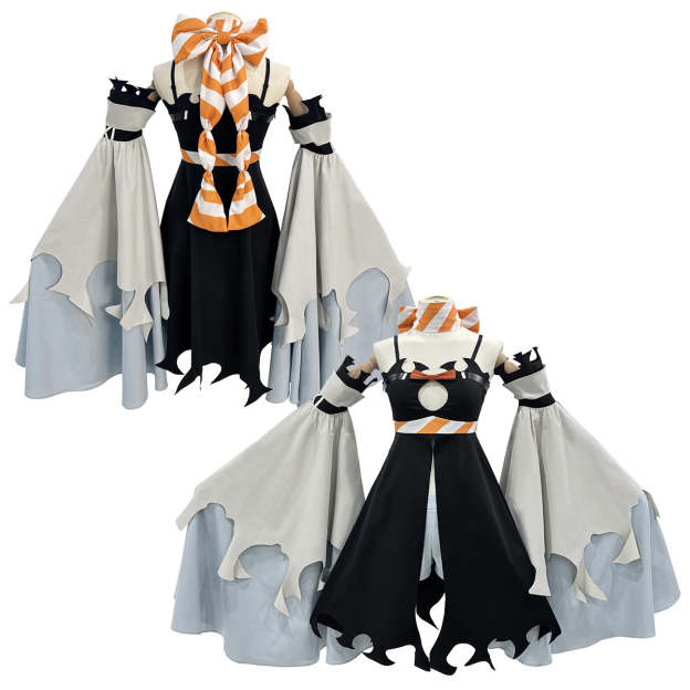 HOLOUN Gachiakuta Anime Amo Cosplay Costume Wig Boot Covers Dress Scarf Shorts Sleeves Convention Halloween Christmas Gift