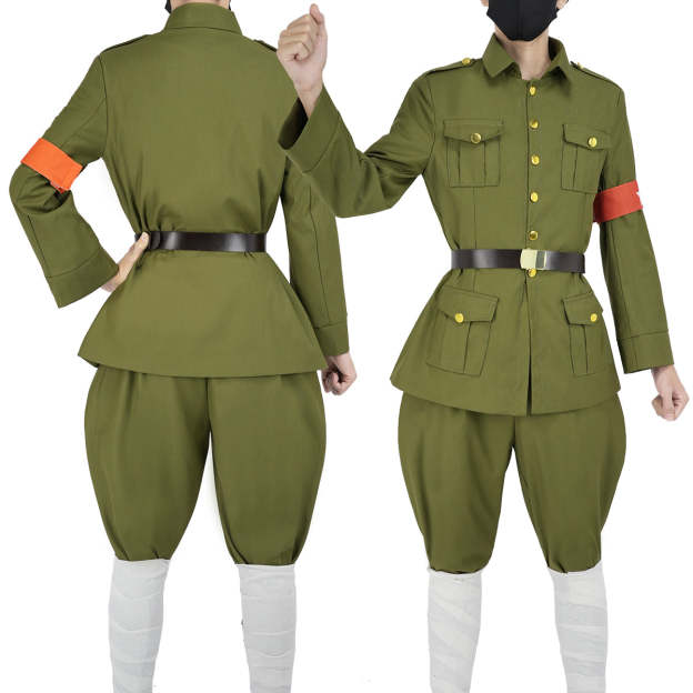 HOLOUN Axis Powers Anime Wang Yao Cosplay Costume Uniform Jacket Pants Animation Convention Halloween Christmas