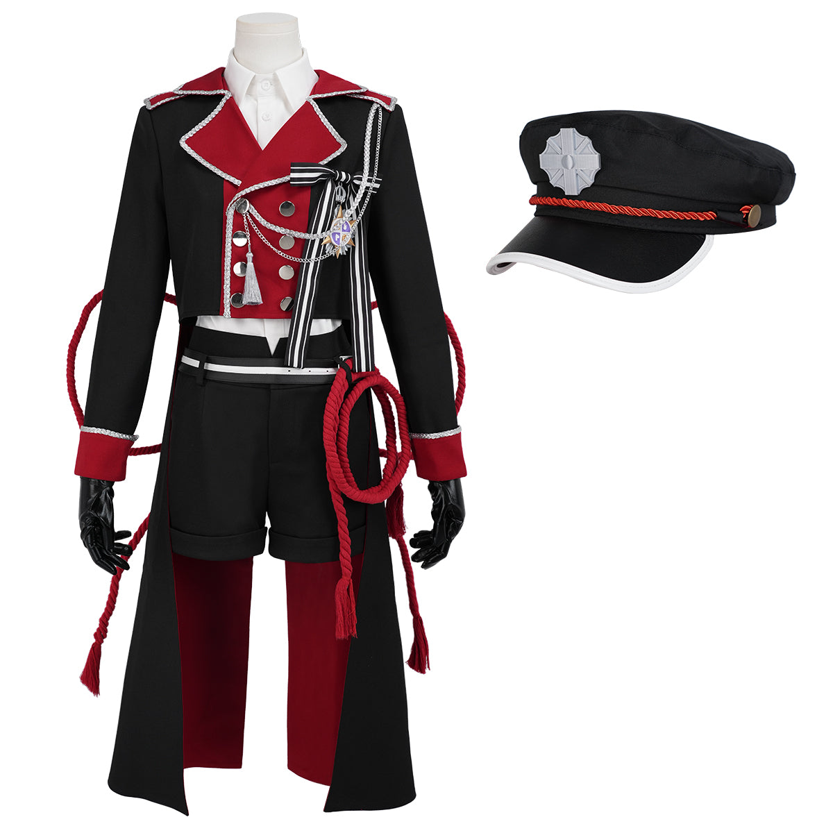 Pre-sale HOLOUN Toilet-Bound Hanako-kun Anime Hanako-kun Yugi Amane Cosplay Costume Coat Shirt Shorts Belt Stickers Hat Chest Decorations