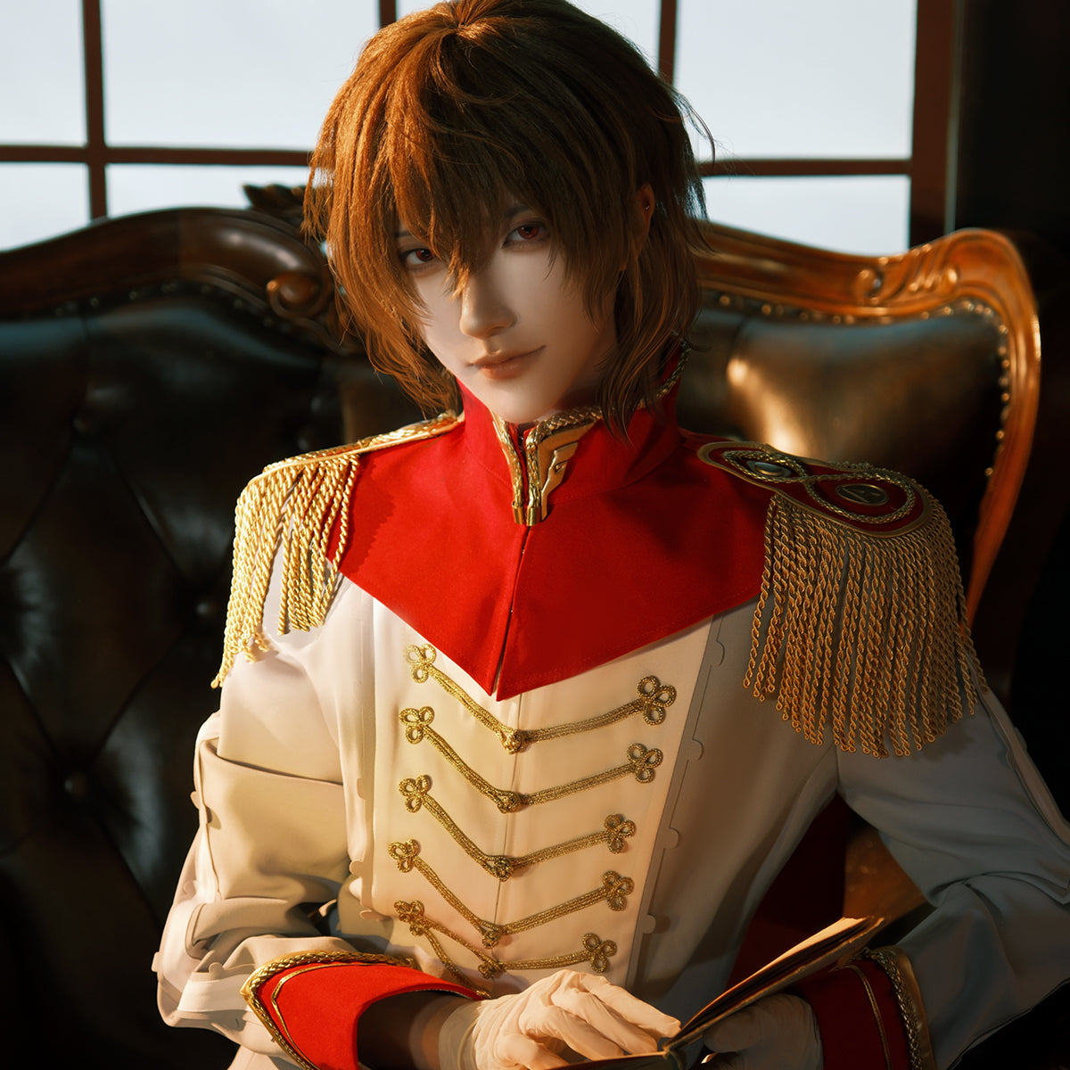 Pre-sale HOLOUN P5 Game Akechi Goro Cosplay Costume Wig Crow Grey Uniform Mask Cos Convention Stage Comic Suit Christmas New Year Gift