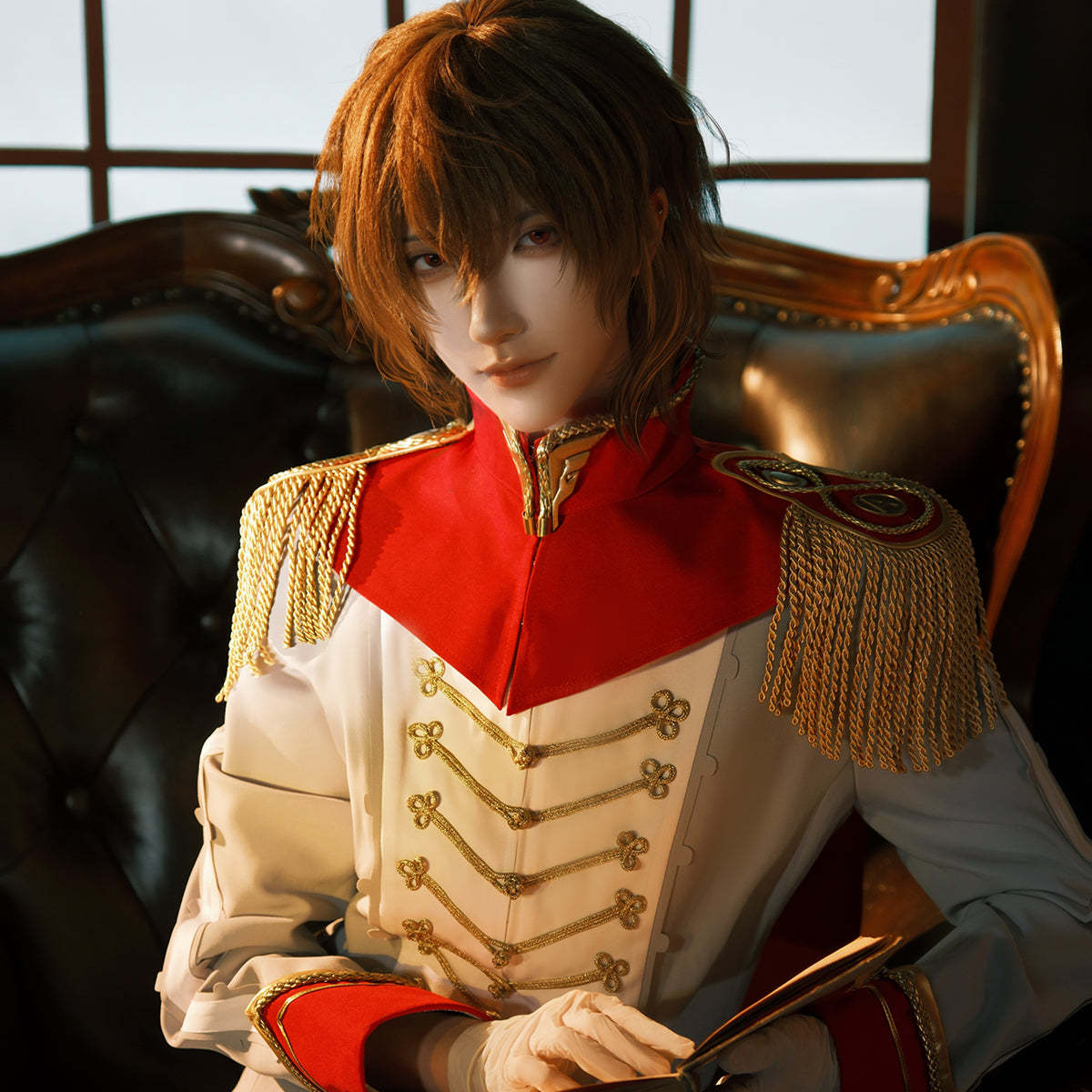Pre-sale HOLOUN P5 Game Akechi Goro Cosplay Costume Wig Crow Grey Uniform Mask Cos Convention Stage Comic Suit Christmas New Year Gift