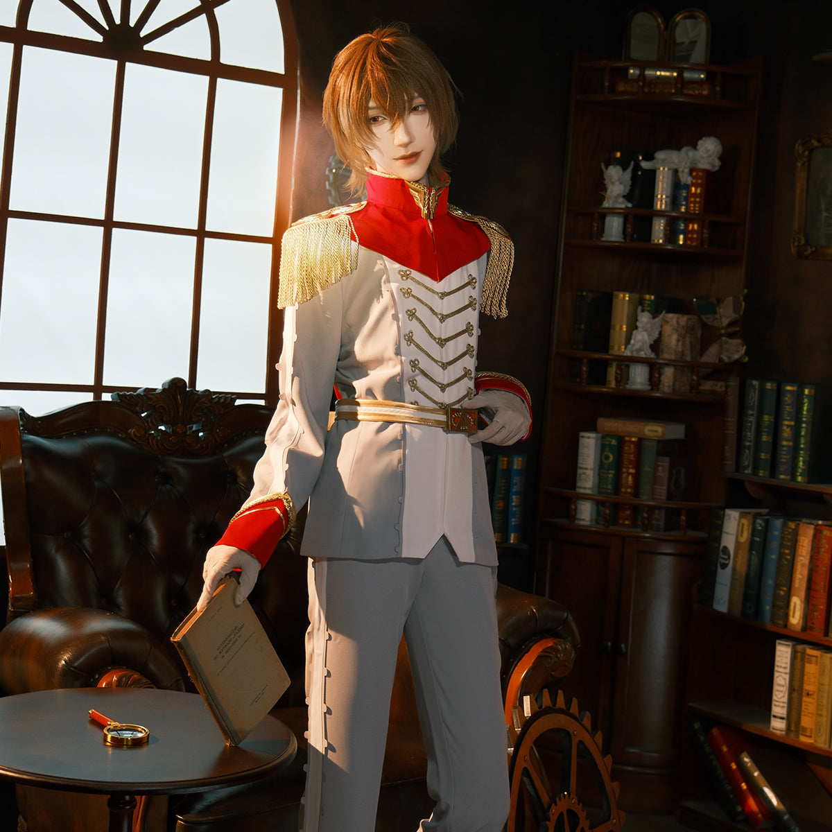 Pre-sale HOLOUN P5 Game Akechi Goro Cosplay Costume Wig Crow Grey Uniform Mask Cos Convention Stage Comic Suit Christmas New Year Gift