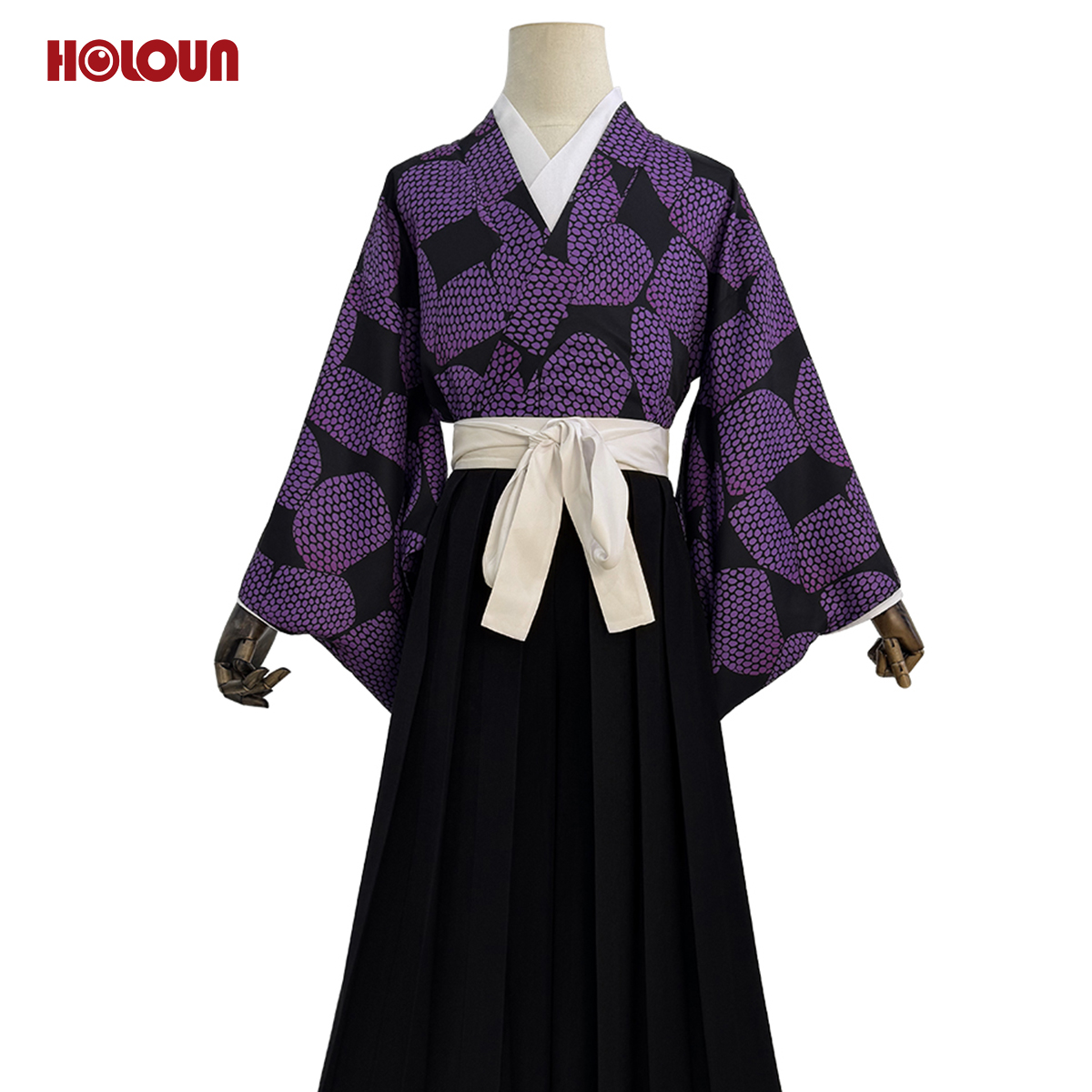 HOLOUN Anime Kokushibo Cosplay Costume Haori Pants Convention Halloween Christmas Gift