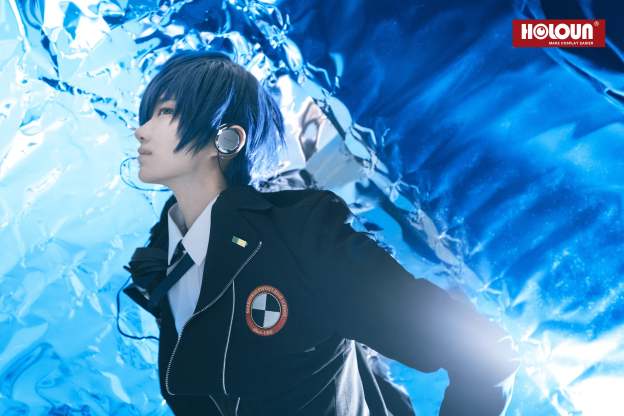 HOLOUN Game P3 Makoto Yuki Cosplay Costume Wig Gekkoukan High School Uniform Embroidery Suit Pants Shirt Daily Wearing Gift