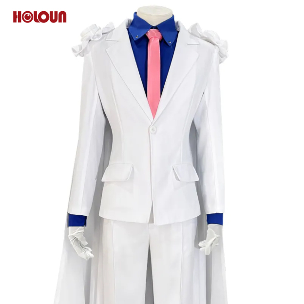 HOLOUN Anime Kuroba Kaito Cosplay Costume White Cloak Suit Pants Dark Blue Shirt Red Tie Halloween Christmas