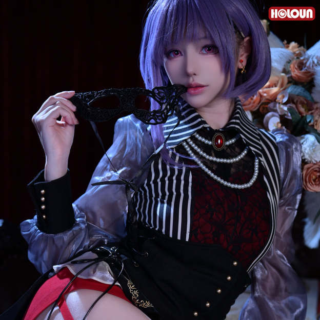 HOLOUN BanG Dream Ave Mujica Anime Amoris Nyamu Yutenji Costume Shirt Shorts Corset Necklace Cos Convention Daily Wear Gift