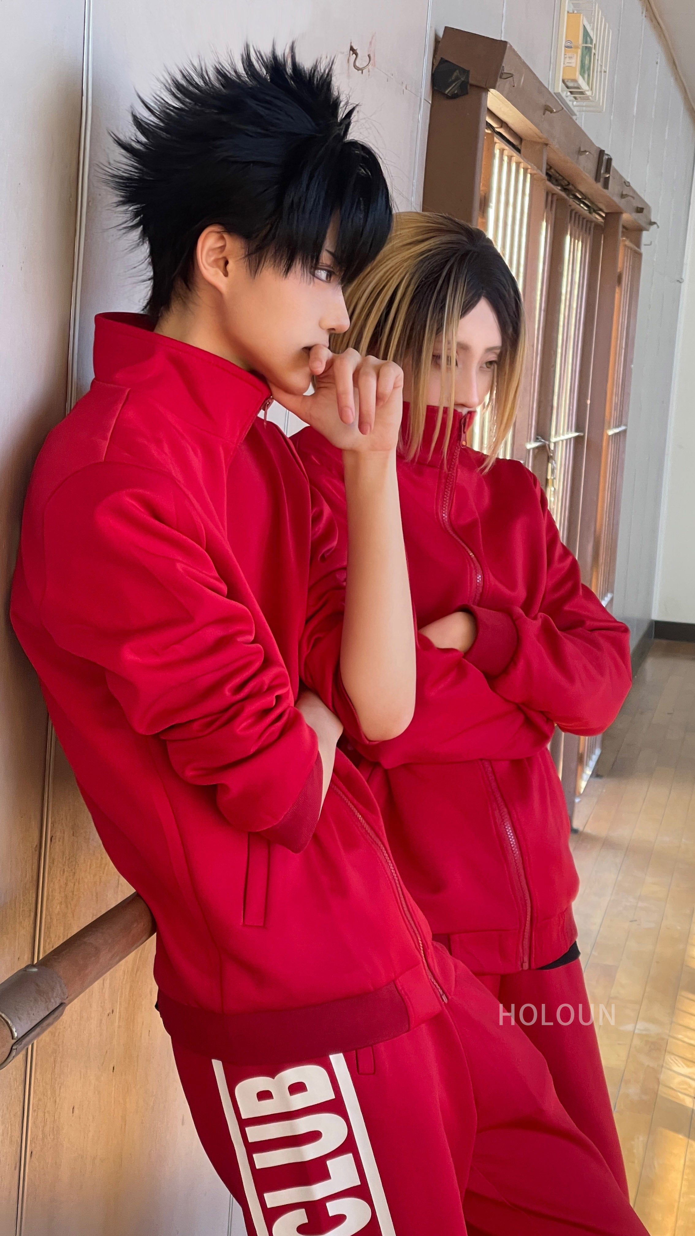HOLOUN Anime Nekoma High School Uniform Kuroo Tetsuro Kozumekenma Cosplay Costume Embroidery Full-zip Daily Tracksuit Sportwear