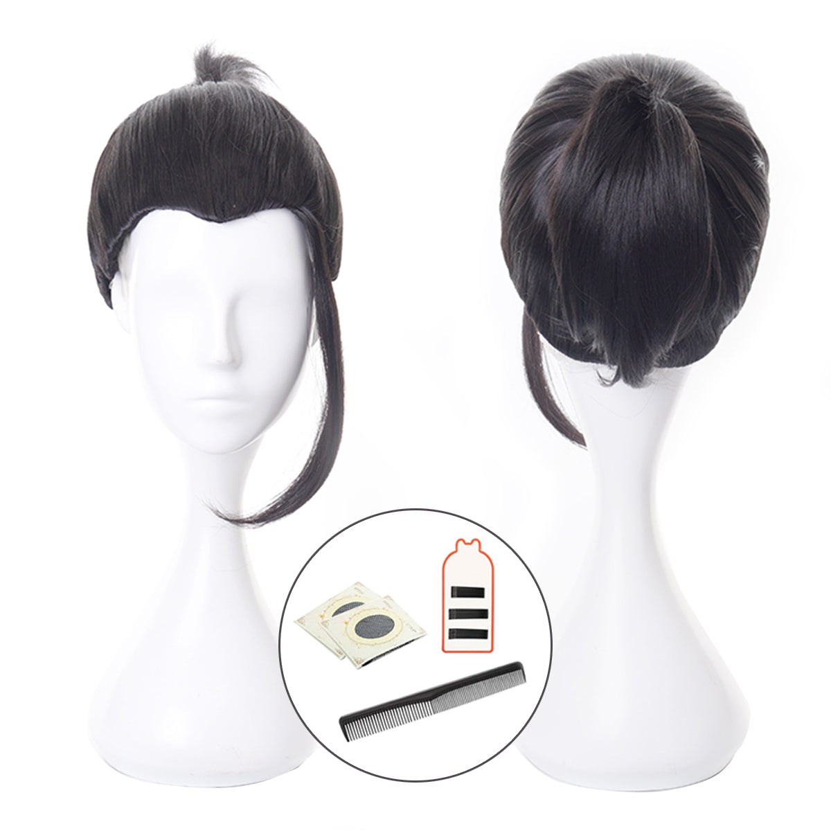 HOLOUN Jujutsu JJK Anime Suguru Geto Cosplay Wig Rose Net Synthetic Fiber Adjustable Size Halloween Christmas Party