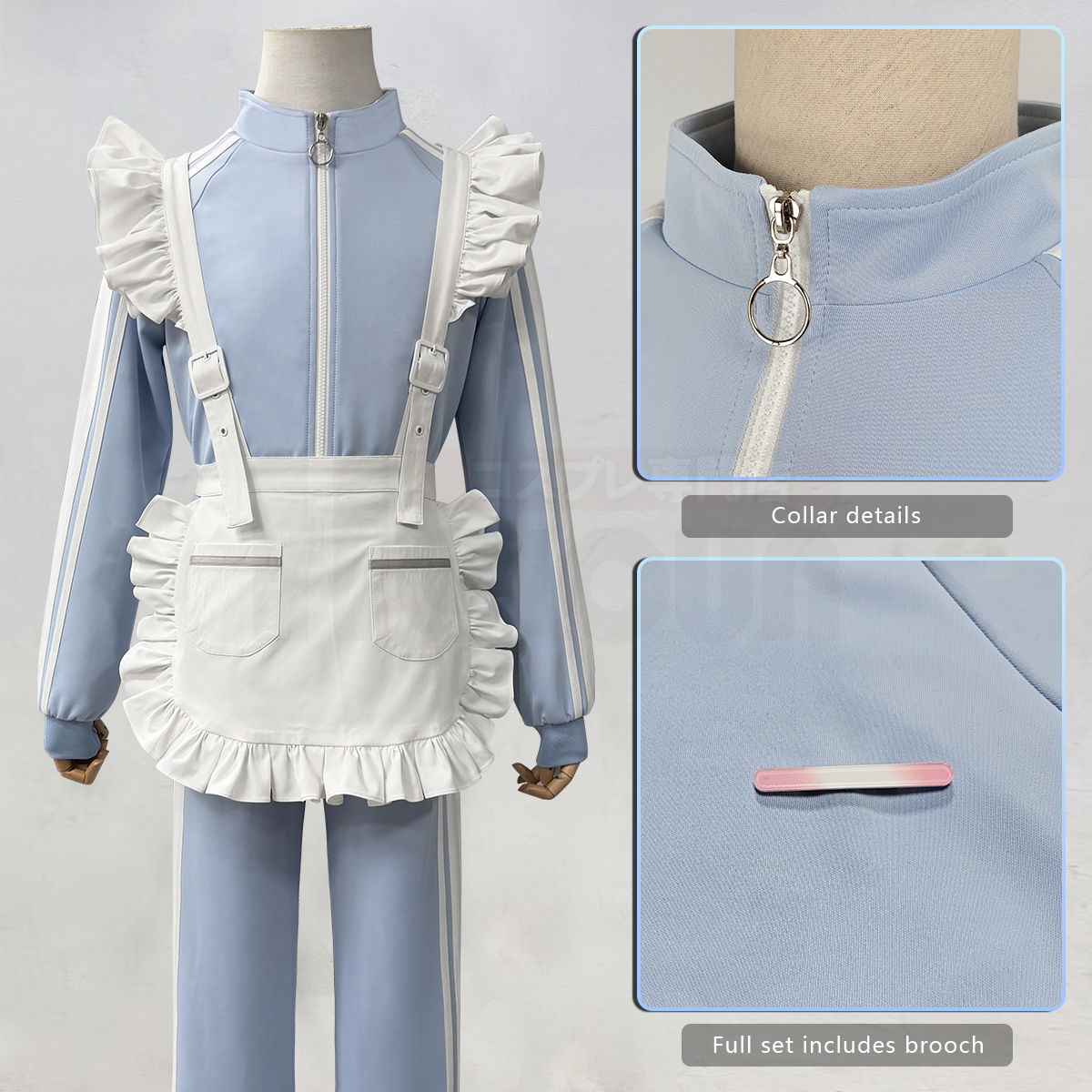 HOLOUN Himeru Kohaku Cosplay Costume Ensemble Stars Game Jersey Maid Set Halloween Christmas Convention Daily Wear Party Outfit