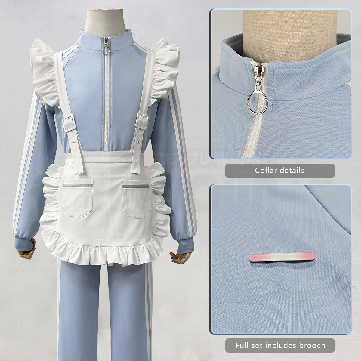 HOLOUN Himeru Kohaku Cosplay Costume Ensemble Stars Game Jersey Maid Set Halloween Christmas Convention Daily Wear Party Outfit