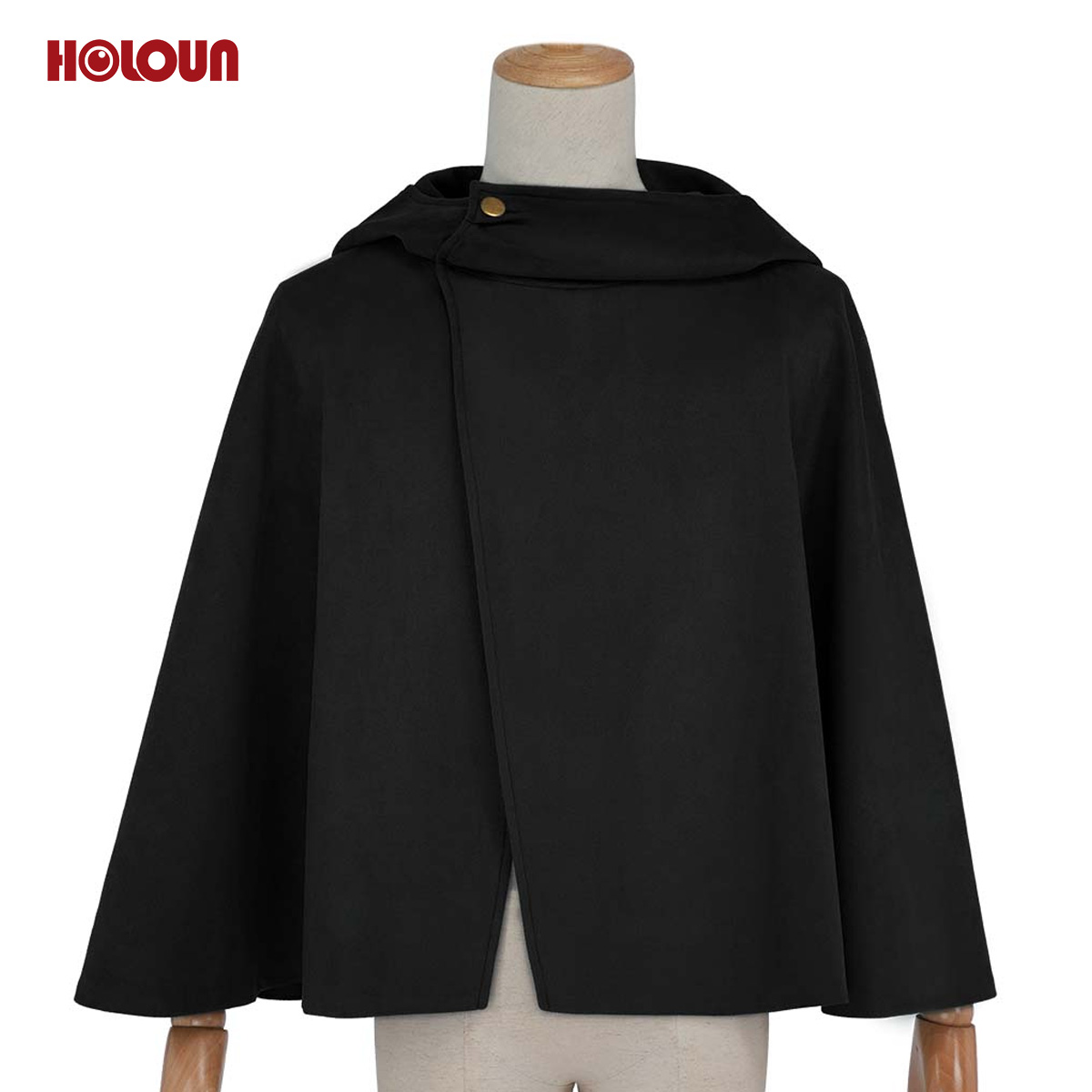 HOLOUN Anime Levi Eren Jaeger Mikasa Ackerman Armin Arlert Hanji Cosplay Costume Embroidery Green Black Cloak Halloween