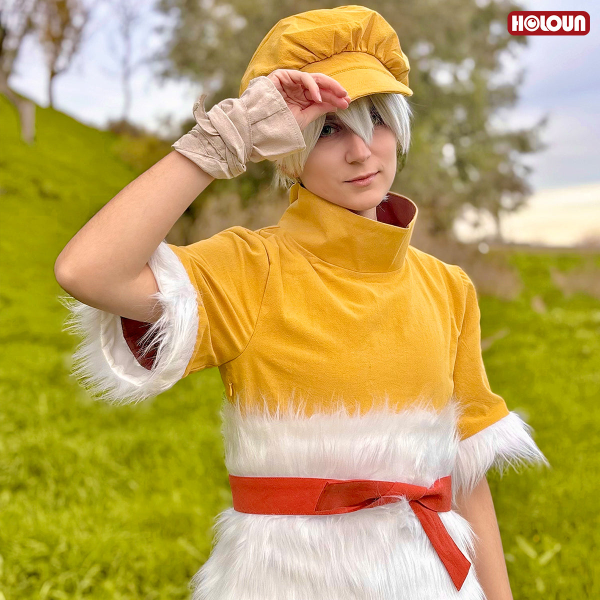 HOLOUN STONE Anime Saionji Ukyo Cosplay Costume Pants Hat Animation Convention 2025 Halloween Christmas Gift
