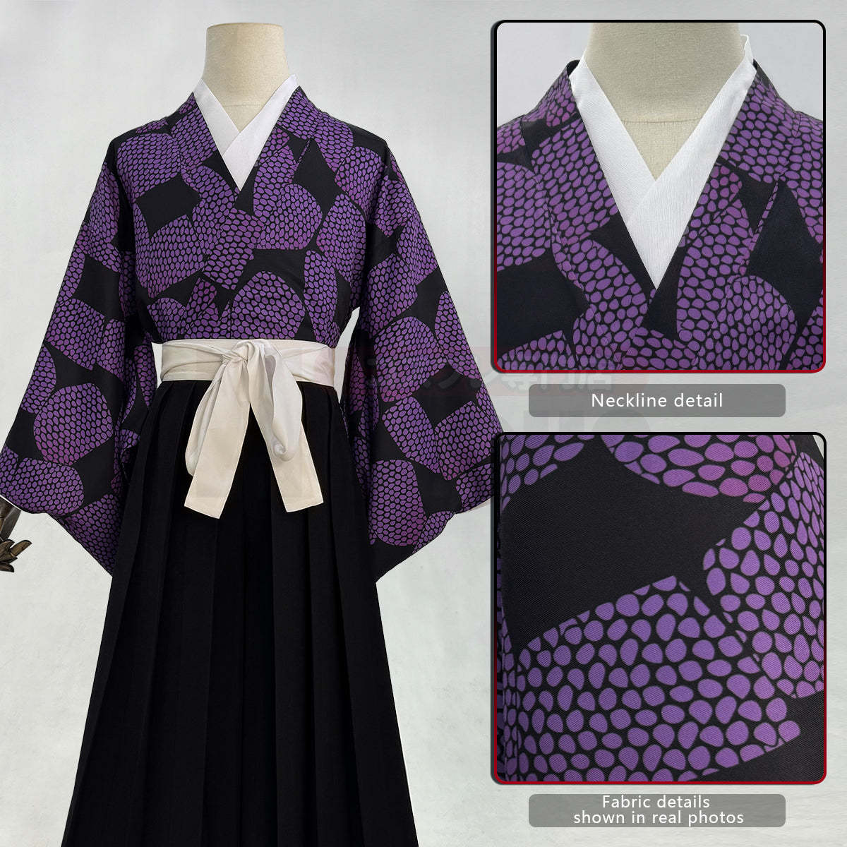 HOLOUN Anime Kokushibo Cosplay Costume Haori Pants Convention Halloween Christmas Gift