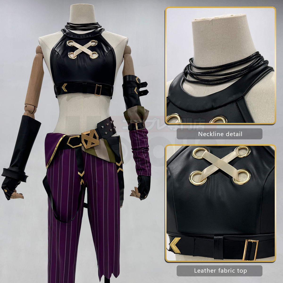 HOLOUN LOL Game Jinx Cosplay Costume Wig Loli Outfit Halloween Christmas Gift Cos Convention
