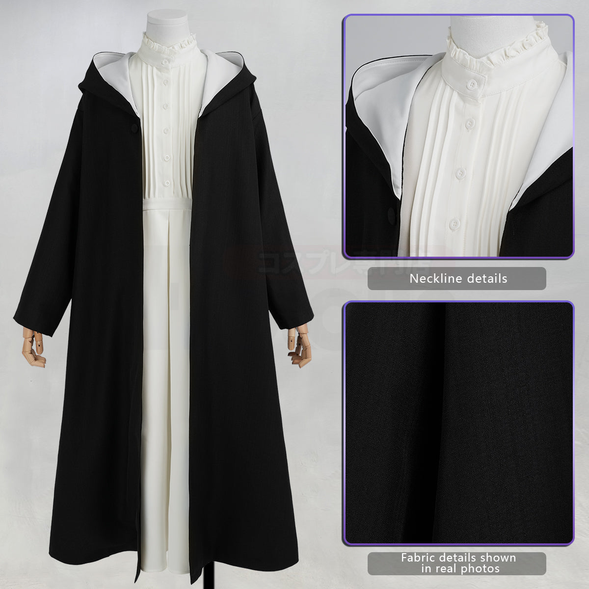 HOLOUN Frieren Beyond Journey's End Anime Fern Cosplay Costume Wig Cloak Coat Dress Christmas Gift