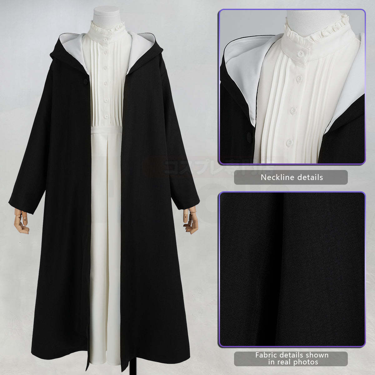 HOLOUN Frieren Beyond Journey's End Anime Fern Cosplay Costume Wig Cloak Coat Dress Christmas Gift