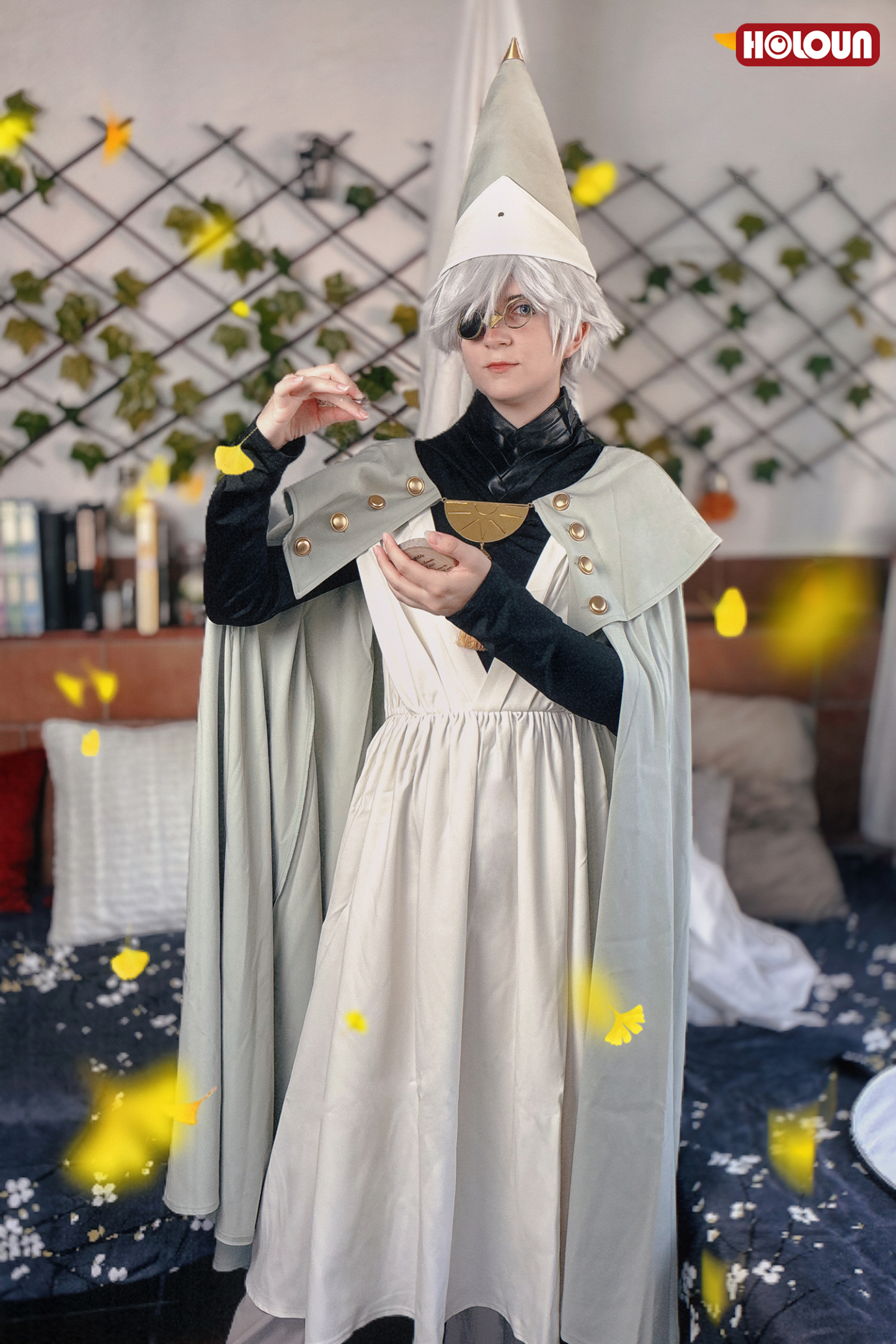 HOLOUN Witch Hat Atelier Anime Qifrey Cosplay Costume Cloak Top Pants Hat Outfit Convention Halloween Christmas Party