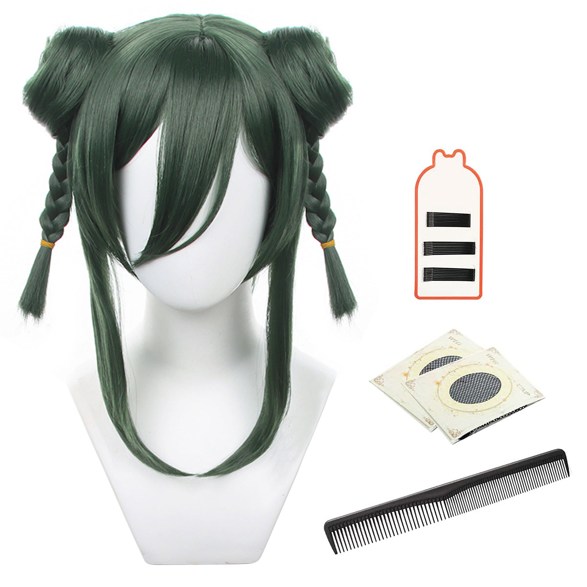 HOLOUN Anime Chigiri Cosplay Wig Rose Net Synthetic Fiber Green