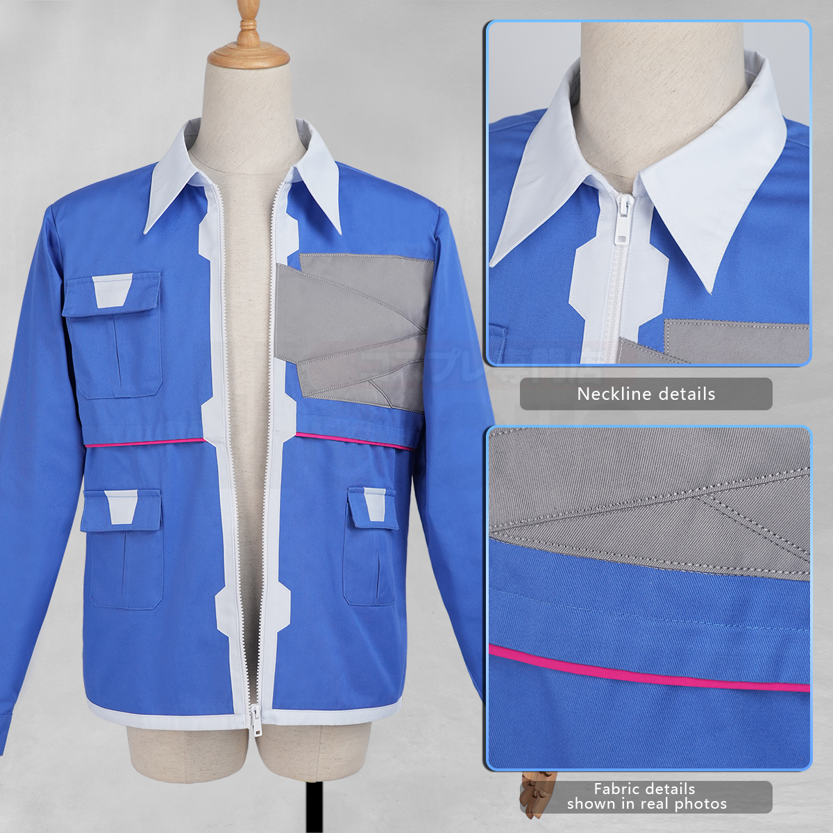 Pre-sale HOLOUN D Cosplay Costume Game Convention Halloween Christmas Party Daily Wear Blue Jacket
