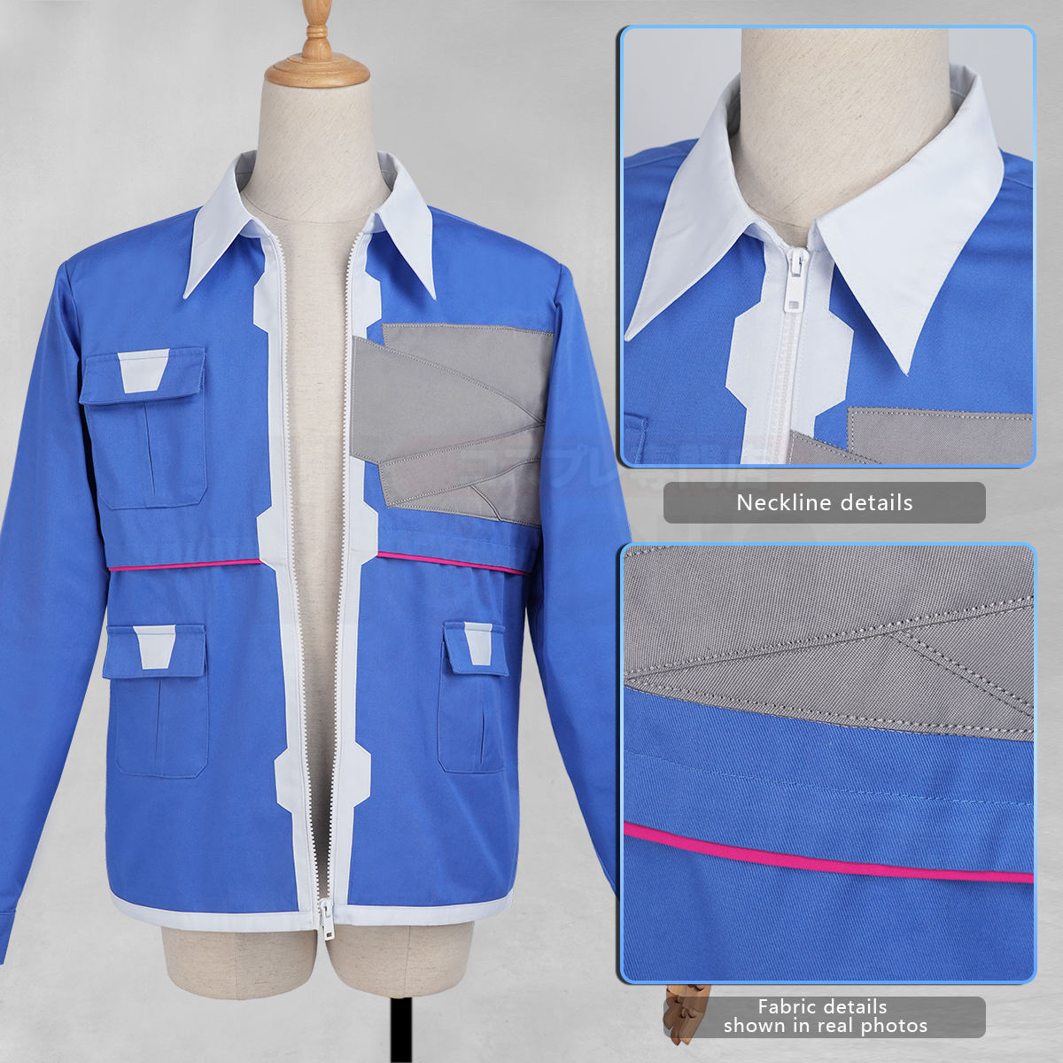 Pre-sale HOLOUN D Cosplay Costume Game Convention Halloween Christmas Party Daily Wear Blue Jacket