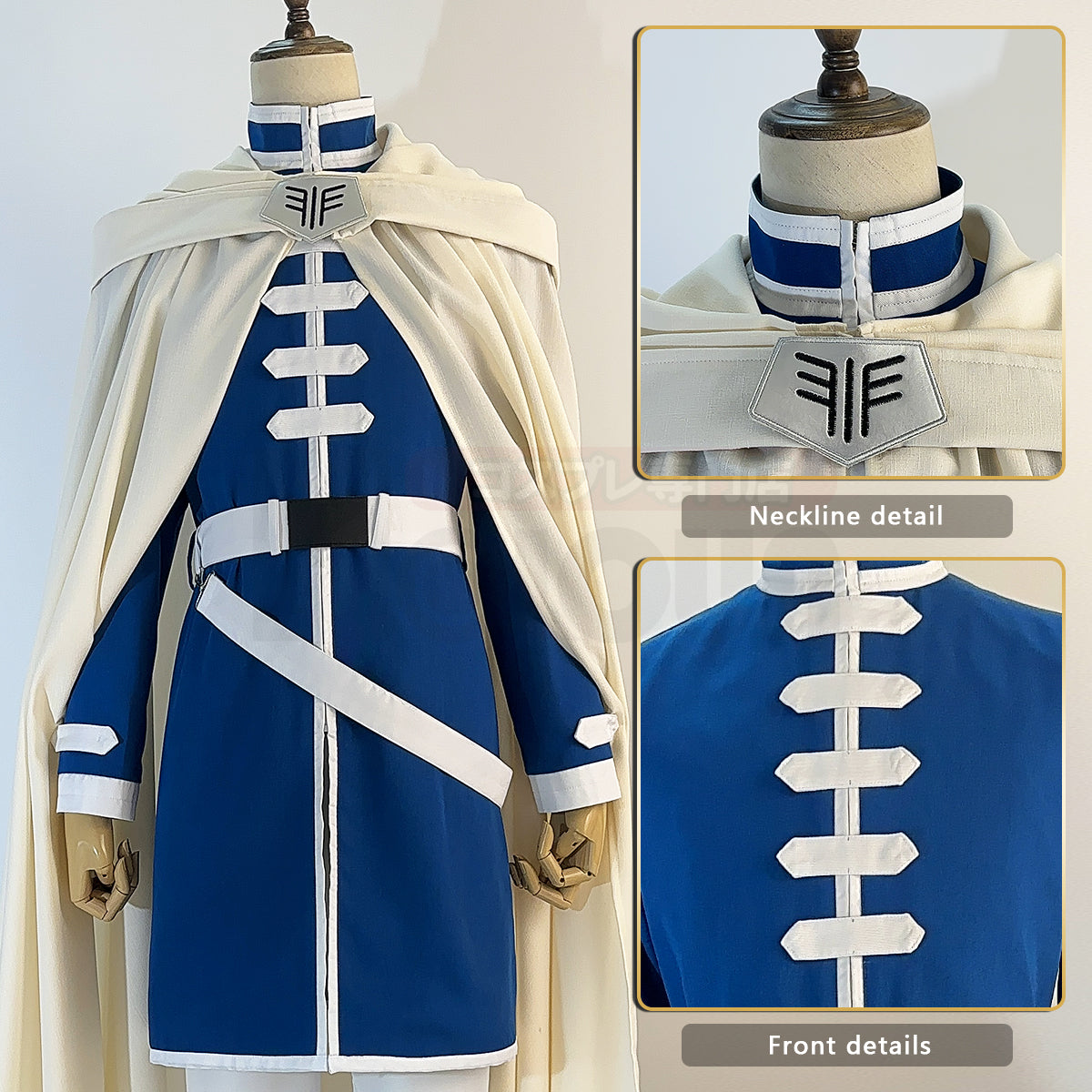 HOLOUN Frieren Beyond Journey's End Anime Himmel Cosplay Costume Wig Shawl Cloak Coat Pants Rose Net Synthetic Halloween Christmas