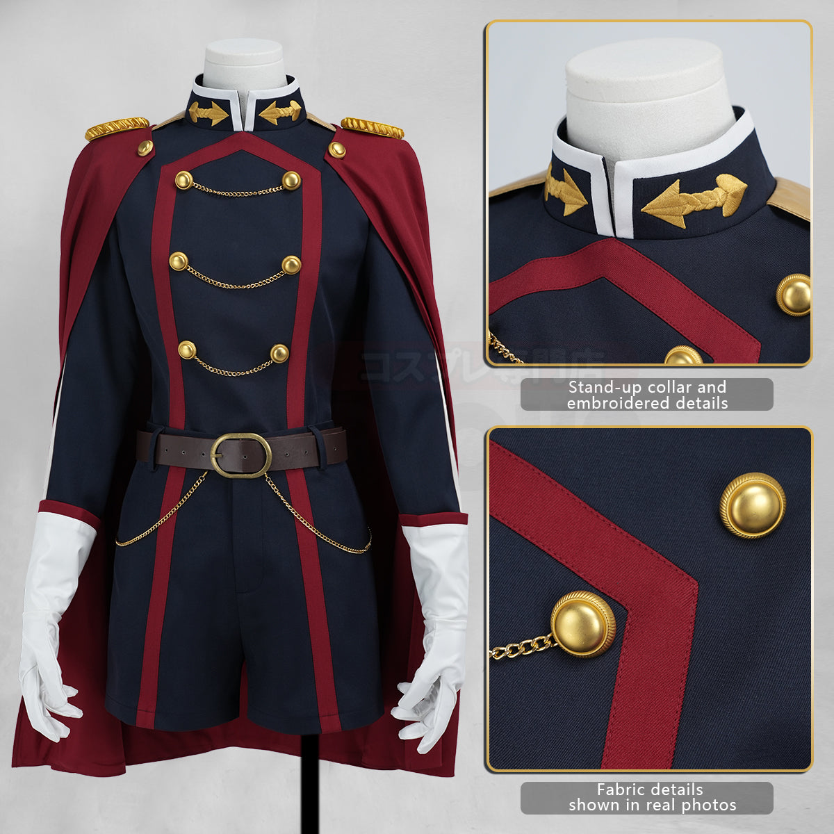 HOLOUN Chained Soldier‌ Anime Yamashiro Ren Cosplay Costume Cape Coat Shorts Gloves Convention Halloween Christmas Gift