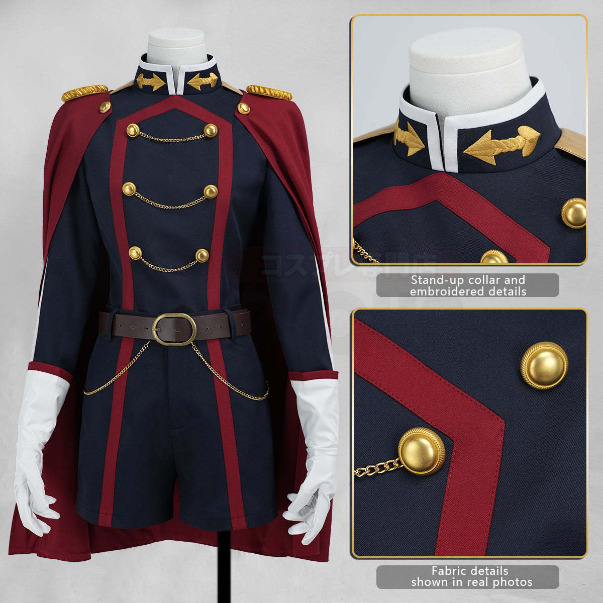 HOLOUN Chained Soldier‌ Anime Yamashiro Ren Cosplay Costume Cape Coat Shorts Gloves Convention Halloween Christmas Gift