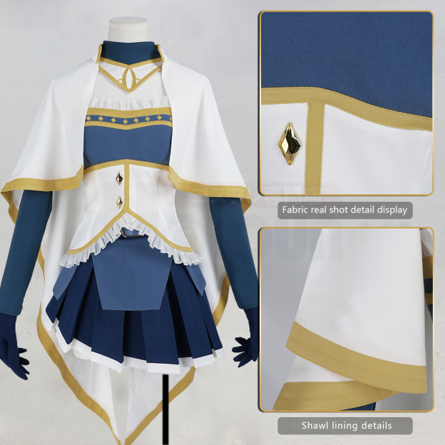 Pre-sale HOLOUN Sayaka Miki Anime Puella Magi Madoka Magica Cosplay Costume Halloween Christmas Party Convention Top Skirt Shawl Collar