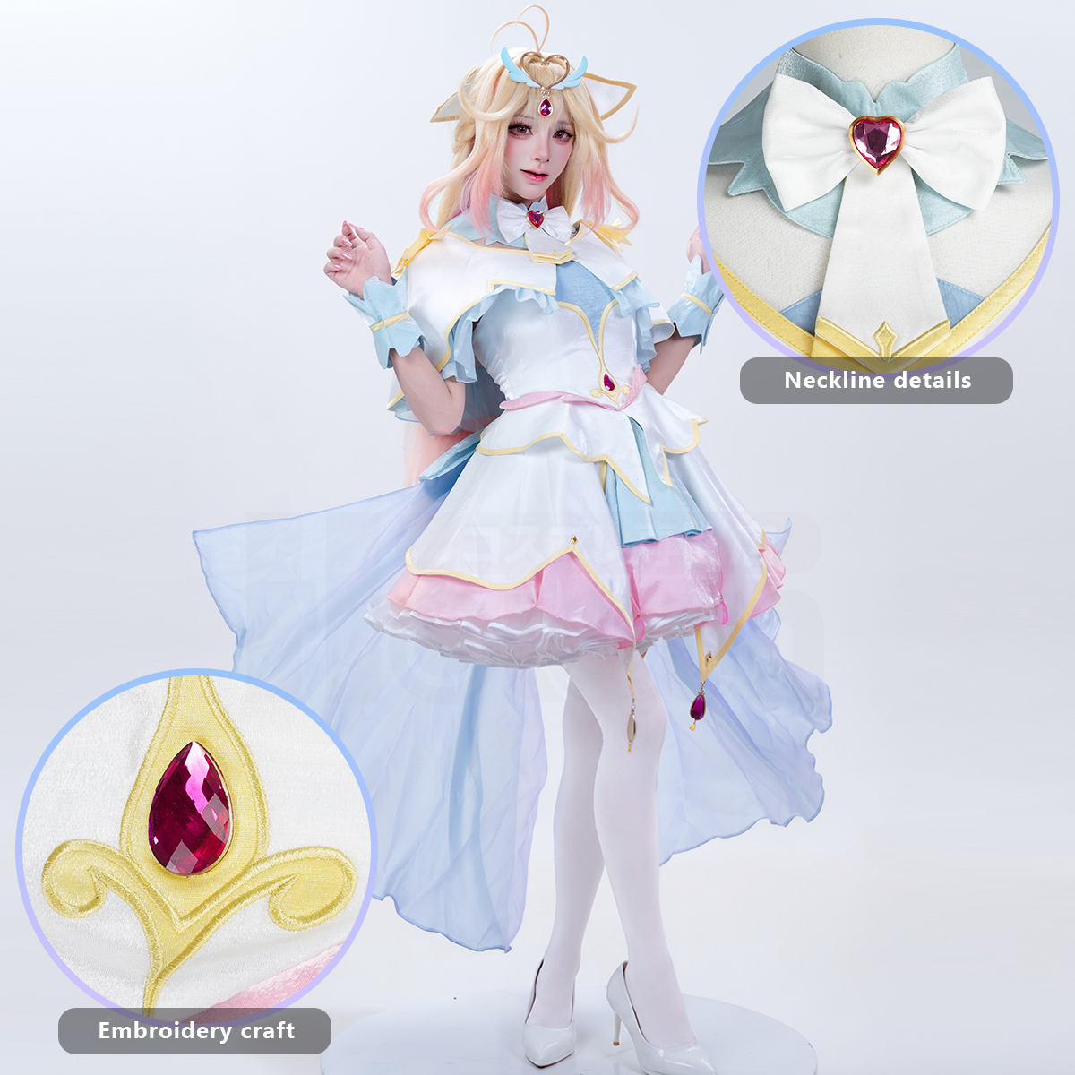 Pre-sale HOLOUN Luluka Moria Cure Arcana Cosplay Costume Star Detective Precure Anime Embroidery Dress Convention Halloween Christmas Party