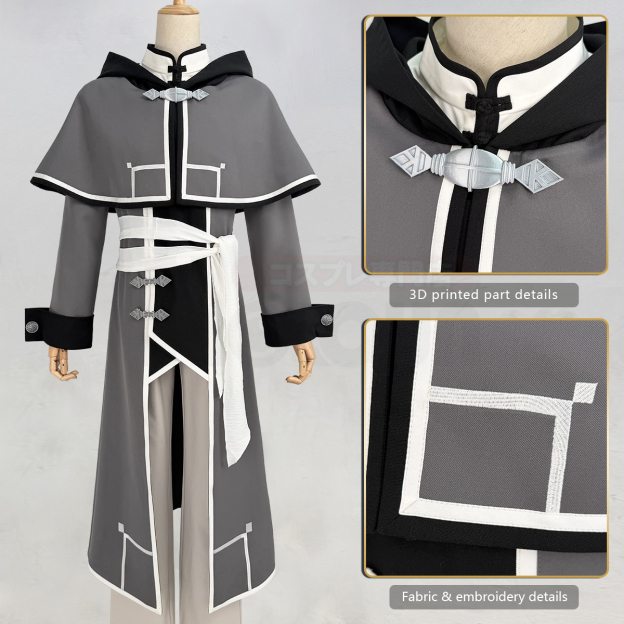 Pre-sale HOLOUN Rudeus Greyrat Anime Mushoku Tensei Cosplay Costume Gray Mage Robe Halloween Christmas Convention Coat Shawl Shirt