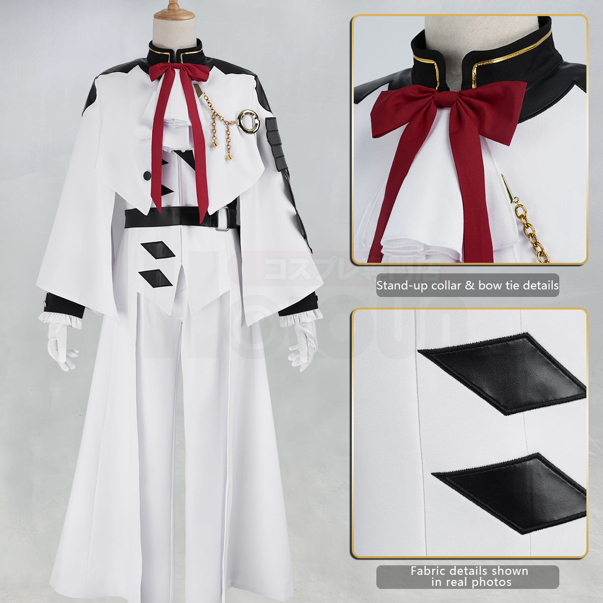 HOLOUN Seraph Of The End Anime Ferid Bathory Cosplay Costume Faux Leather Coat Pants Gloves Convention Halloween Christmas