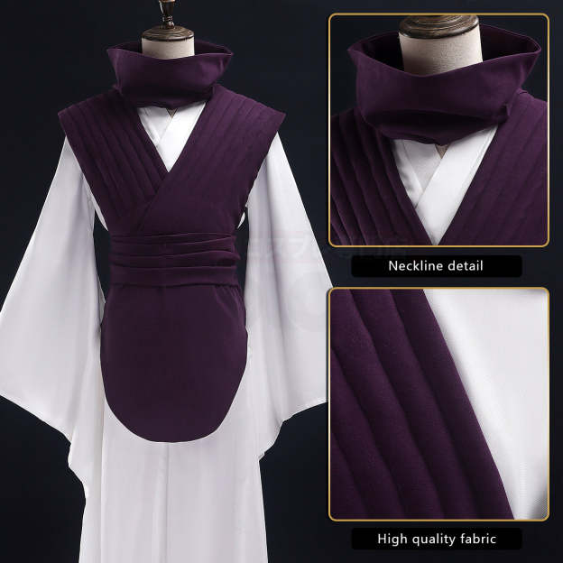 HOLOUN Jujutsu JJK Manga Anime Choso Cosplay Costume Purple Vest Neck Gaiter Belt White Elastic Pants Top Gift