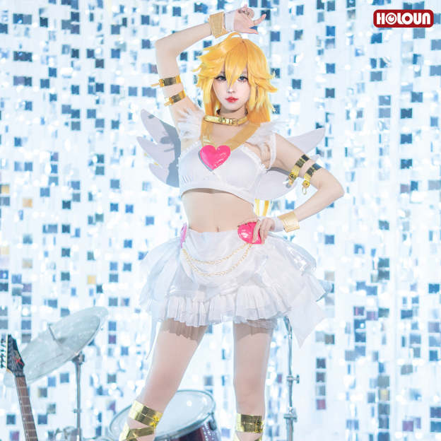 HOLOUN Stocking Panty Anime Panty Anarchy Cosplay Costume Wig Top Skirt  Cos Convention Daily Wear Halloween